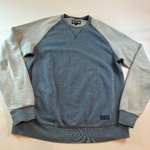 Kith Sweatshirt  Blue Crewneck Sweater Streetwear Mens Pullover Knit Size M